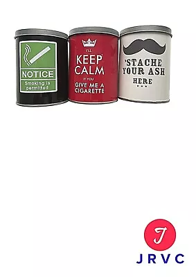 £6.99 • Buy Metal Cigarette Tin Novelty Ashtray Funny Car Gift Removable Lid Butt Bucket