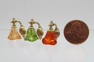 Dollhouse Miniature Crystal Perfume Bottle With Atomizer MUL2222 3 Colors • $3.59