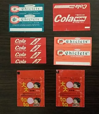 Chewing Gum Wrappers. Vintage Inserts 6 Pcs. Rare. Cola Chiclets West Adams • $29.99