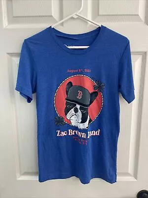 Zac Brown Band Size Small T Shirt Boston Fenway Concert Terrier Dog • $17.99