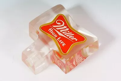 Miller High Life Beer Lucite Vintage Beer Tap Handle Knob • $15