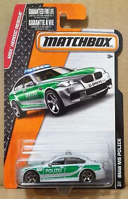 2015 Matchbox - 2012 BMW M5 F10 Police Car - POLIZEI High Speed Pursuit Vehicle • $6.21