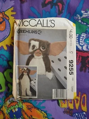 $26 • Buy Vtg Mccall's Gremlins Gizmo 9255 Halloween Costume Sewing Pattern Large 1984