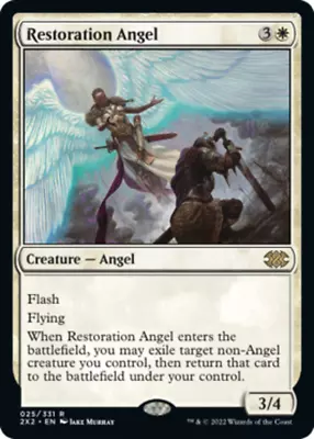 1 X Restoration Angel - Foil - Double Masters 2022 - Light Play - MTG • $1.02