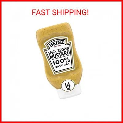 Heinz 100% Natural Spicy Brown Mustard (14 Oz Bottle) • $6.09