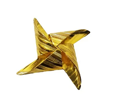 10 Pcs Gold Tone Metal Origami Chinese Ninja Star Jewelry Findings Craft Accents • $11.99