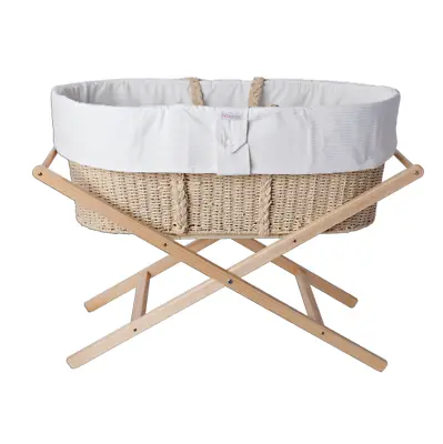 Bebelicious Moses Basket With Mattress Stand & Basket Liner Bassinet • $259.99