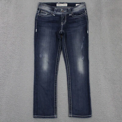 £19.61 • Buy BKE Buckle Payton Capri Crop Denim Jeans Womens Size 27 Blue Denim Stretch