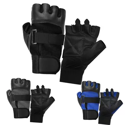 Leather Anti Vibration Gloves Padded Palm Mechanics Work Small Tools DIY Gloves • £5.99