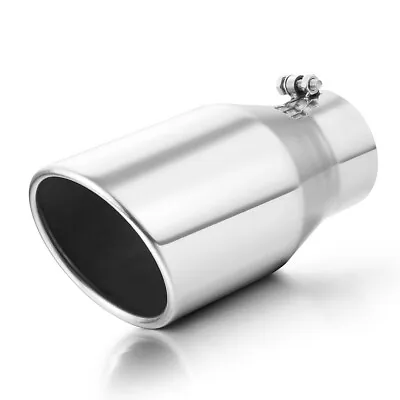 4  Inlet 6  Outlet 12inch Long Truck Diesel Bolt On Exhaust Tip Stainless Steel • $40