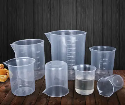 Small Measuring Cup Plastic Jugs Beaker Kitchen Tool For Laboratories Parts • £4.49