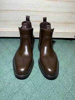 Salvatore Ferragamo Boston Detailed Rain Boots Mens Shoes 9 • $200