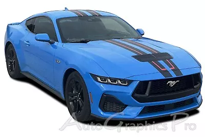 2024 2025 Ford Mustang GT Racing Stripes REDLINE GT RALLY Graphics Hood Decals • $269.98