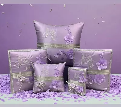 NEW - 5 Piece Sweet 15 Kneeling Pillow Package Lilac With Silver • $337.95