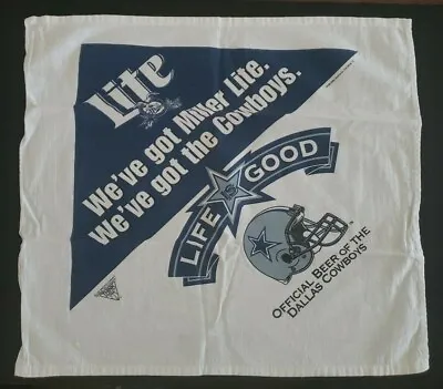Vintage Rare Dallas Cowboys Rally Towel Miller Lite SGA 1990's • $20