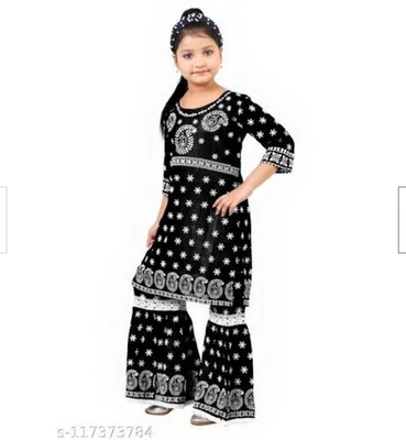 $49.05 • Buy New  Indian  Printed New Sharara Rayon For Girls, Kids, Without Dupatta FS