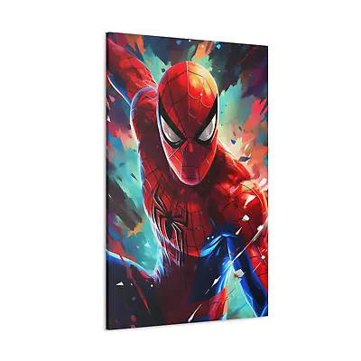 Spiderman Canvas Marvel Avengers Abstract Print Superhero Wall Art Decor • £15.99