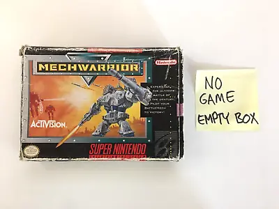 MechWarrior SNES (Super Nintendo 1993) Authentic Carboard Box Only No Game • $24.43