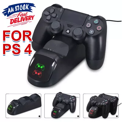 $20.85 • Buy LED For PS4 Charger Controller Dual Charging Dock Stand 4 Shock Playstation 4