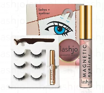 Magnetic Eyelashes & Eyeliner Kit X3 Sets Tweezers Natural Full Long Length  • £5.84