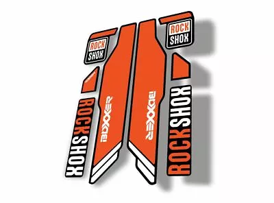 Rock Shox BOXXER 2015 Mountain Bike Cycling Decal Kit Sticker Adhesive Orange • $19.99