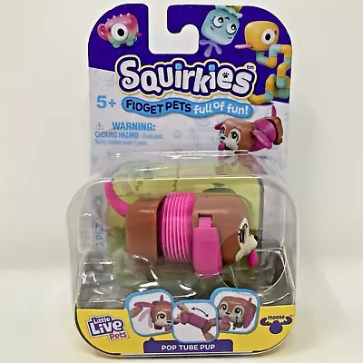 Little Live Pets Pop Tube Pup Squirkies Fidget Pets Dog Puppy Brown Pink • $17.99