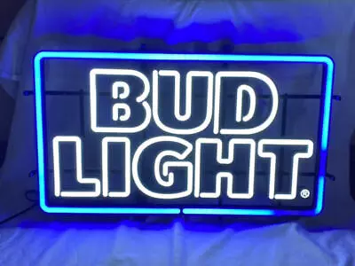 Bud Light Neon LED Beer Sign W/ Hanging Hardware & Power Cord 16  X 28  • $149.99