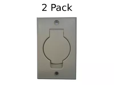 $10.10 • Buy (2) Central Vacuum Wall Inlet For Beam Nutone Cover IVORY Round Door