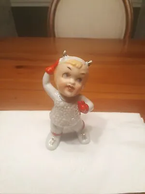 Vintage 1950's BOY ANGEL DEVIL CUPID FIGURINE 3.5  Tall Ceramic Japan As Is Read • $25