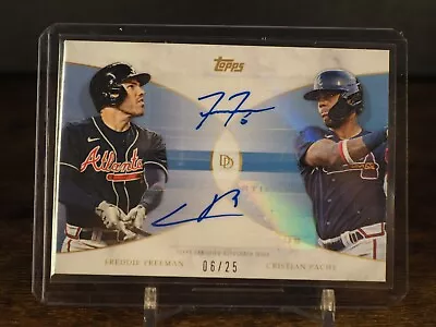 2021 Topps Dynamic Duals Blue Autograph 6/25 Freddie Freeman Christian Pache 20a • $225