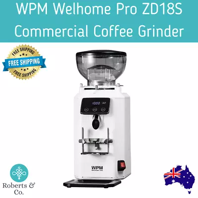 Commercial Coffee Grinder  WPM Welhome Pro ZD18S Commercial Coffee Grinder White • $1294.95