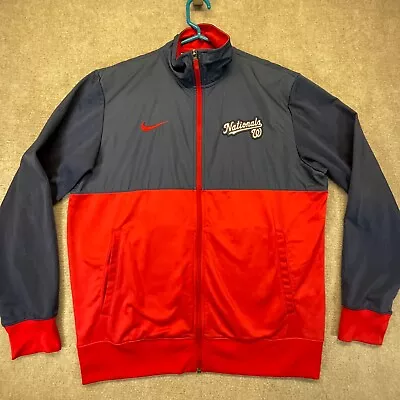 Washington Nationals Nike BSBL Track Jacket Men's Medium Full Zip Colorblock • $16.19