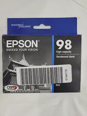 Epson 98 High Capacity Black Ink Cartridge TO98120 EXP 04/2025 NEW • $19.99