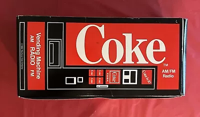 Vintage Coca-Cola Vending Machine AM FM Radio 1982 Complete Coke New! • $39