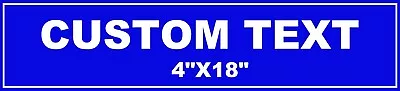 Custom Personalized Aluminum Metal Street Sign 4 X18  Plaque Logo Company Name • $15.25