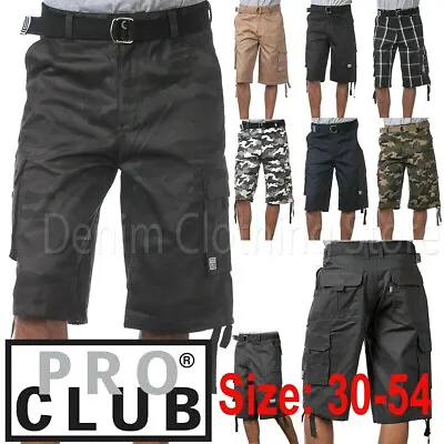 1 New Proclub Heavy Weight Thick Twill Cargo Shorts Pants Any Color Size 30 - 54 • $34.90