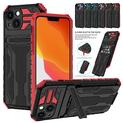 Kickstand Holder Card Slot Case For IPhone 15 14 13 12 11  Pro Max XR XS 87 Plus • $17.99