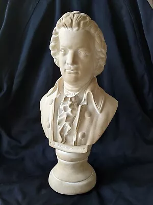 Vtg Clay Plaster MOZART Tabletop Classical Composer Head Sculpture Bust 12  • $68.99
