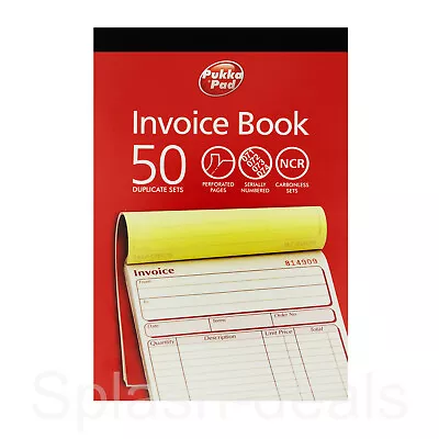 Pukka Duplicate Invoice Book NCR - Carbonless Receipt Record Number Pad - 50 Set • £79.99