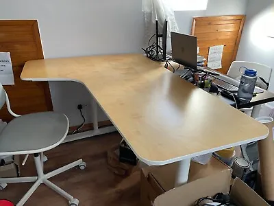 Bekant IKEA Desk With Oalk Veneer Corner Desk (Left) • £70