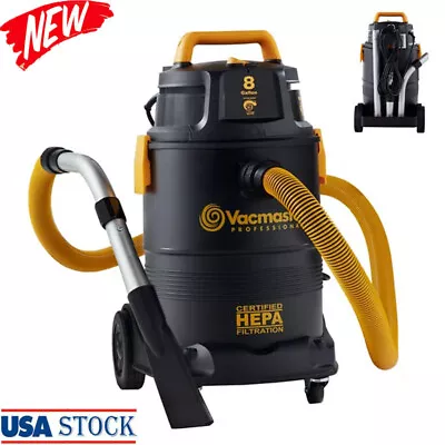 Pro Wet/Dry Vacuum 8 Gallon Shop Upholstery Shampoo Vac Powerful Carpet Cleaner  • $177.45