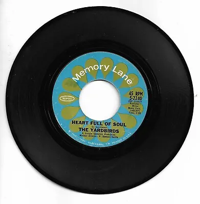 The Yardbirds - Heart Full Of Soul / For Your Love - Memory Lane - Vg++ • £7.99