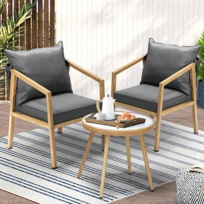 $259.90 • Buy Livsip Outdoor Bistro Set Dining Chairs Table Patio Furniture Setting 3 Piece