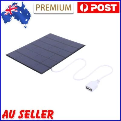 $14.99 • Buy USB Solar Panel 5W 6V Solar Charger For Mobile Phone/3-5V Battery Charging AU