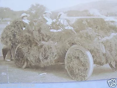 Rppc People In Parade Car W Maiden Hair Decorations 1910 Real Azo Photo Postcard • $5.95