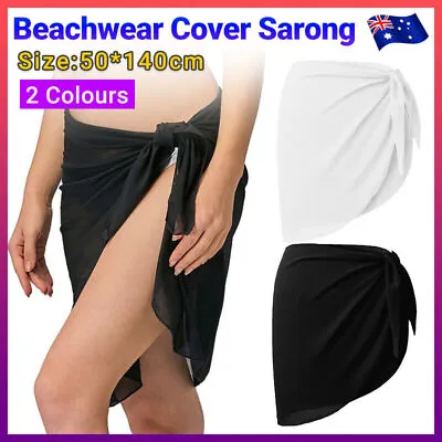 $6.81 • Buy Women Sarong Skirt Wrap Short Cover Pareo Swim Beach Bikini Beachwear Up AUStock