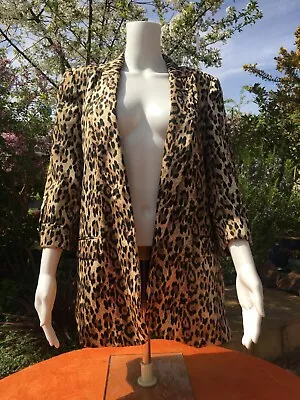 ZARA Basic Leopard Print Satin Jacket Size M • $17.41