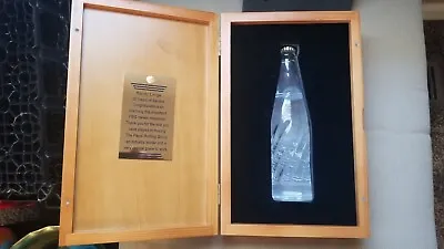 PEPSI Bottling Group PBG Crystal Glass 30 Year Service Award Bottle Wooden Case • $295.06