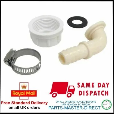 Angled Washing Machine 3/8 Plastic Hose End Connector 3/4  Thread • £4.99