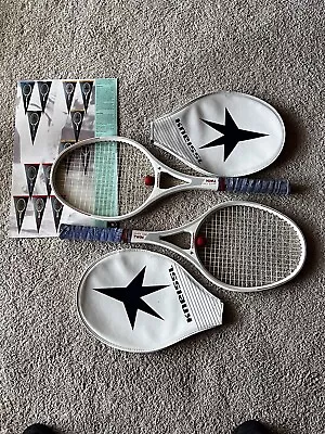 Kneissl White Star Twin Tennis Racquets (2) With Original Sales Brochure • $129.99